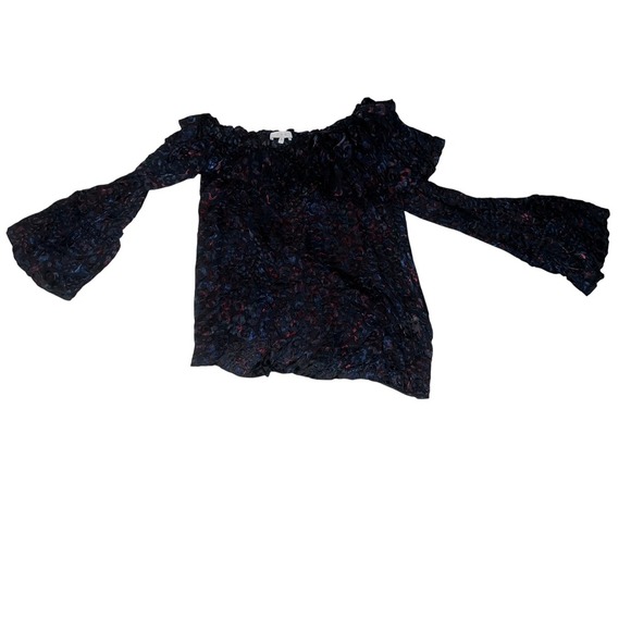 IRO designer avant garde feminine batik one shoulder long sleeve sz 42 - Picture 5 of 10